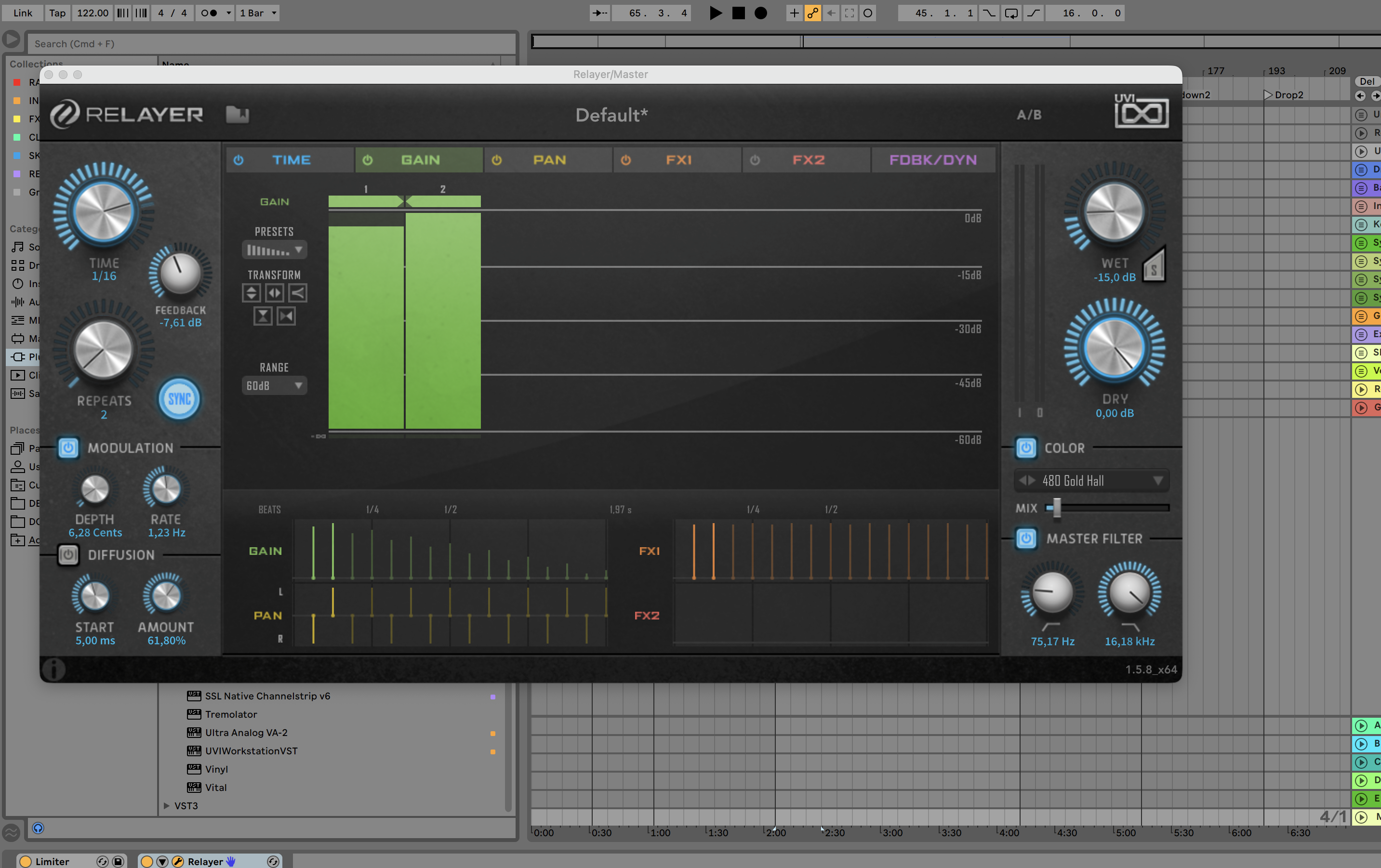 UVI UVI Relayer - Creative Multi-Tap Delay (Transfer I